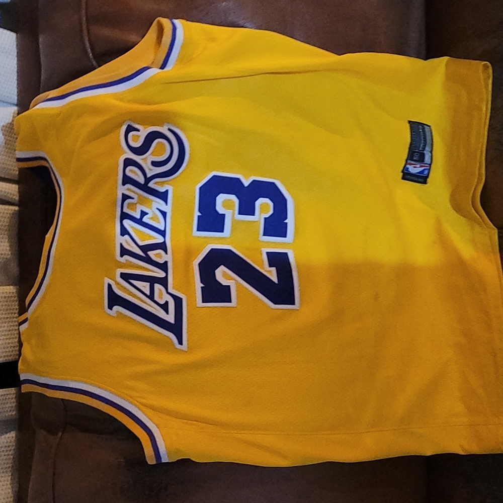 LeBron James #23 Lakers jersey.